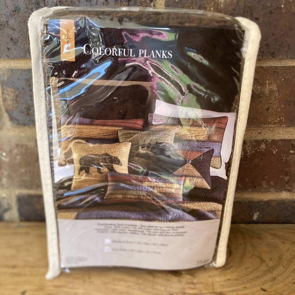 Donna Sharp Oakland Quilted Collection Colorful Planks King Sham Only